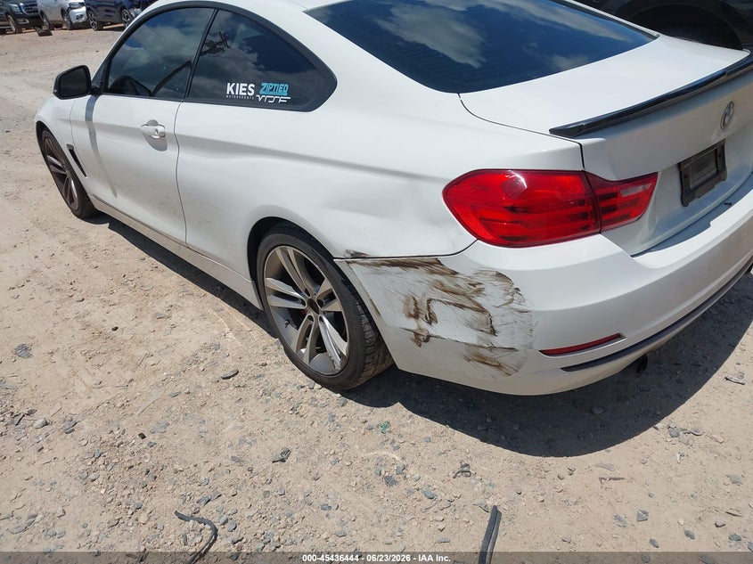 2014 BMW 4er VIN WBA3R1C58EK191966 IAAI salvage auction — REAR END, Salvage Title, sold $3,300 on 2026-08-03 (photo 6)