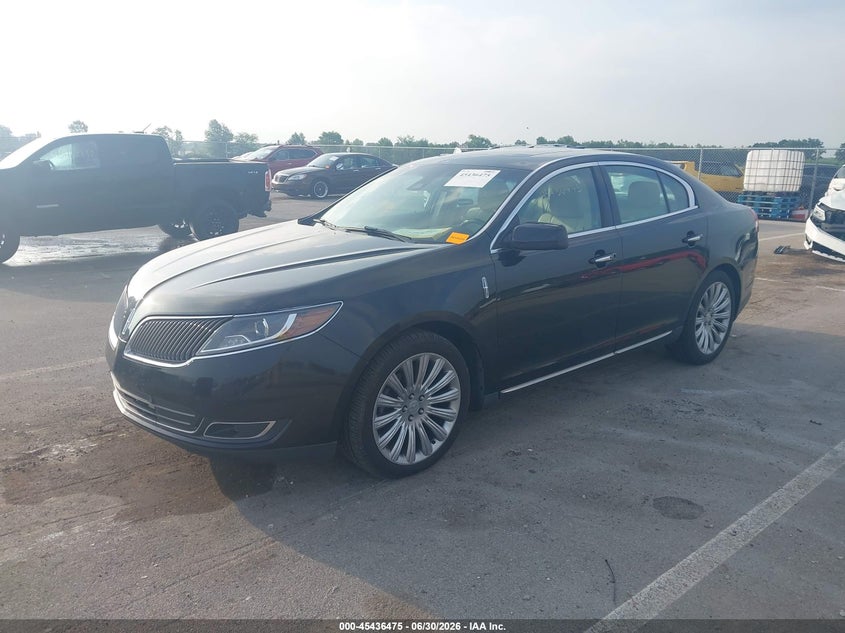 2014 Lincoln Mks VIN 1LNHL9DK9EG610502 IAAI salvage auction — HAIL, Wait Title, sold $1,500 on 2026-09-17 (photo 2)