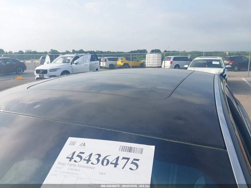 2014 Lincoln Mks VIN 1LNHL9DK9EG610502 IAAI salvage auction — HAIL, Wait Title, sold $1,500 on 2026-09-17 (photo 6)