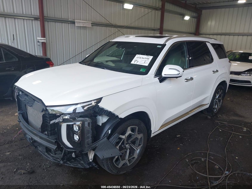 2022 Hyundai Palisade VIN KM8R7DHE9NU419633 IAAI salvage auction — FRONT END, Salvage (Virginia), sold $11,300 on 2026-07-24 (photo 2)