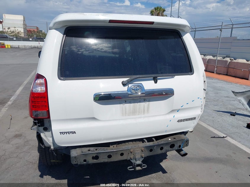2007 Toyota 4runner VIN JTEZU14R378074854 IAAI salvage auction — REAR END, Salvage (California), sold $3,750 on 2026-07-15 (photo 6)