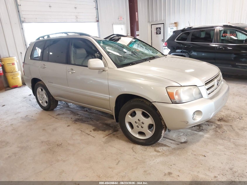 2007 Toyota Highlander VIN JTEEP21A870230010 IAAI salvage auction — ROOF, Mv-907A (New York), sold $25 on 2026-07-07 (photo 1)