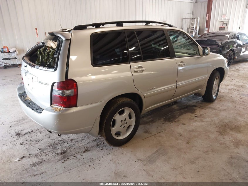 2007 Toyota Highlander VIN JTEEP21A870230010 IAAI salvage auction — ROOF, Mv-907A (New York), sold $25 on 2026-07-07 (photo 4)