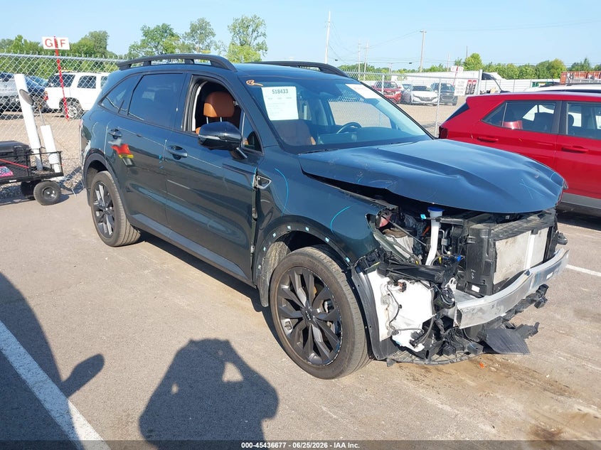 2023 Kia Sorento VIN 5XYRKDLF9PG237082 IAAI salvage auction — FRONT END, Salvage Title, sold $10,100 on 2026-07-28 (photo 1)