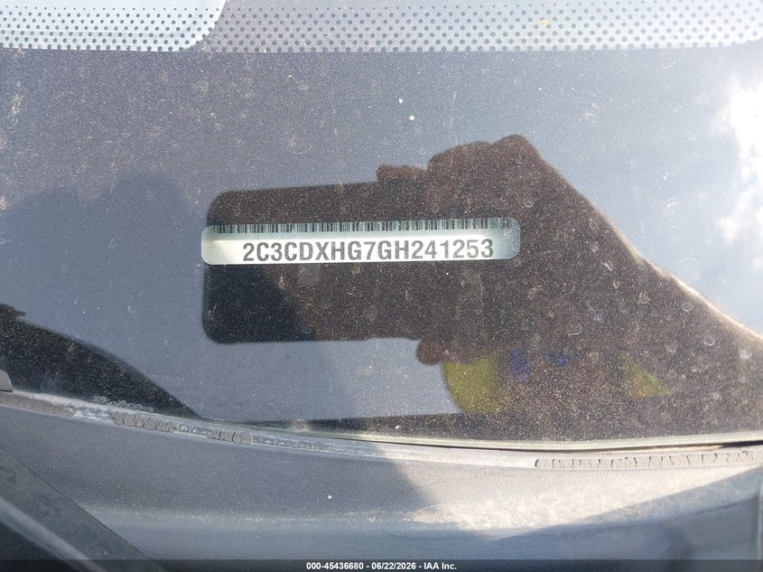 2016 Dodge Charger VIN 2C3CDXHG7GH241253 IAAI salvage auction — SIDE, Original (Texas), sold $2,200 on 2026-08-28 (photo 9)