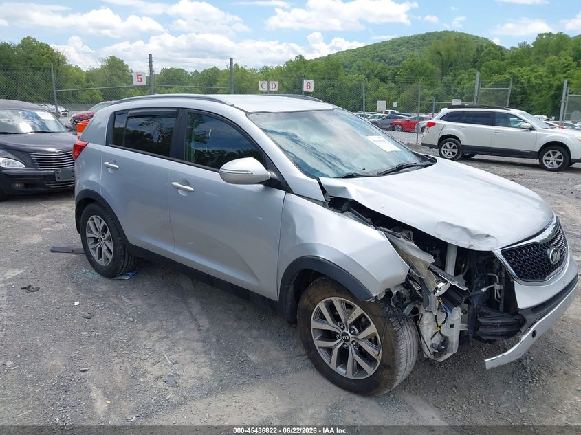 2015 Kia Sportage VIN KNDPB3AC0F7737332 IAAI salvage auction — FRONT END, Clear (Virginia), sold $1,050 on 2026-07-09 (photo 1)