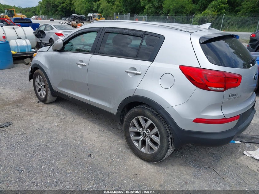 2015 Kia Sportage VIN KNDPB3AC0F7737332 IAAI salvage auction — FRONT END, Clear (Virginia), sold $1,050 on 2026-07-09 (photo 3)