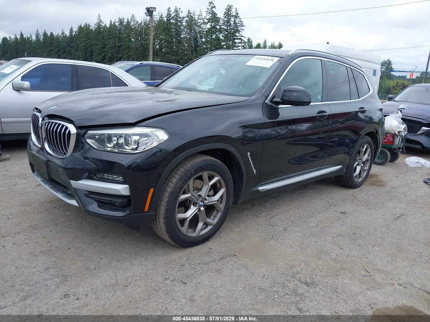 2021 BMW X3 VIN 5UXTS1C04M9H06772 IAAI salvage auction — REAR END, Bill Of Sale (Washington), sold $15,075 on 2026-07-15 (photo 2)