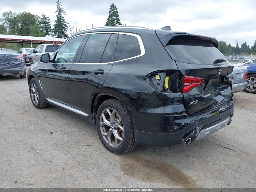 2021 BMW X3 VIN 5UXTS1C04M9H06772 IAAI salvage auction — REAR END, Bill Of Sale (Washington), sold $15,075 on 2026-07-15 (photo 3)