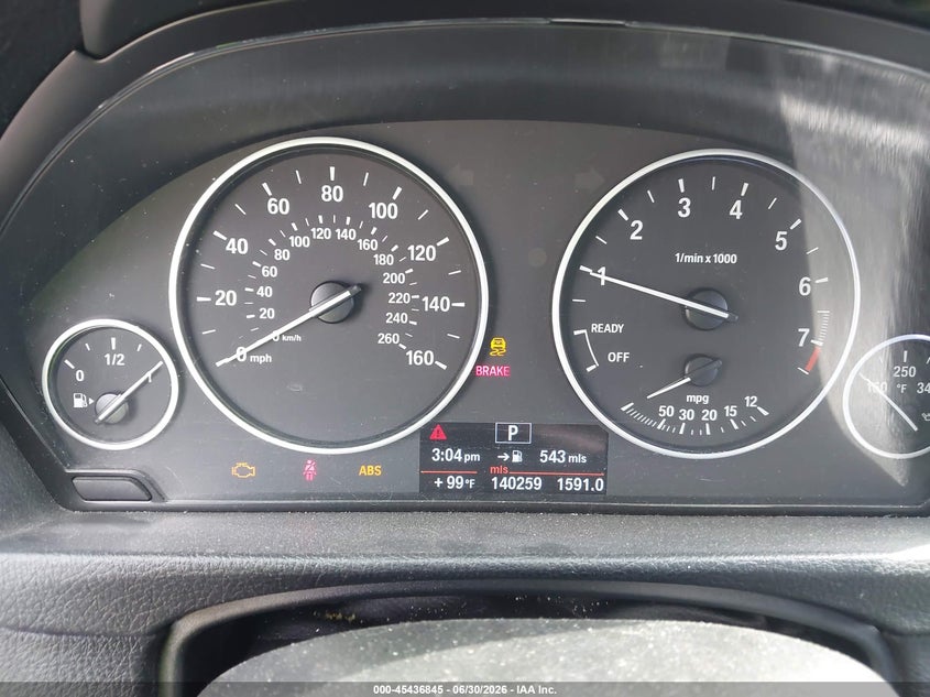 2012 BMW 3er VIN WBA3A5C53CF344595 IAAI salvage auction — WATER/FLOOD, Salvage (Texas), sold $550 on 2026-07-18 (photo 7)