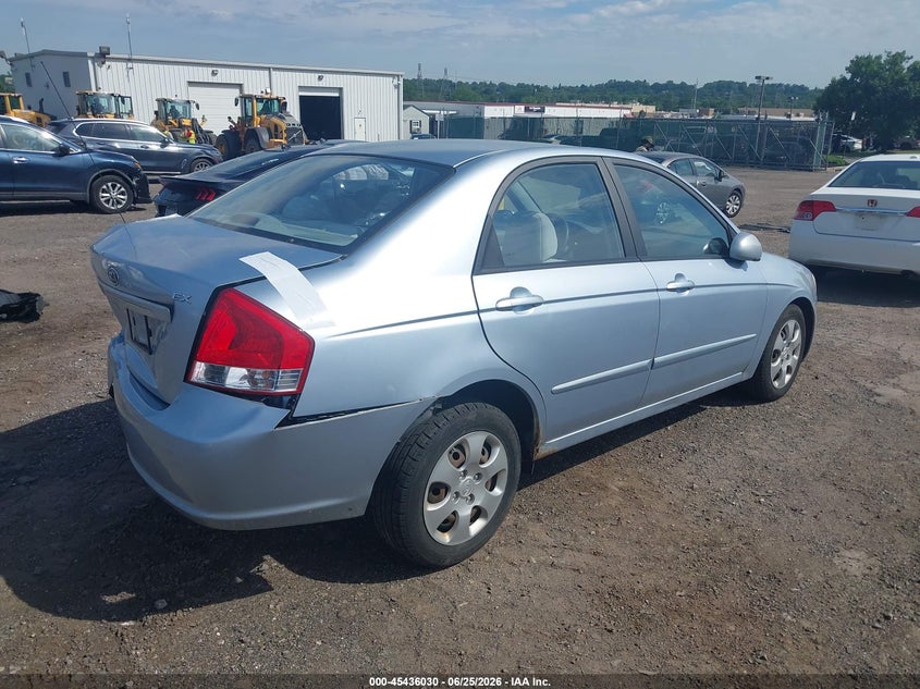 2008 Kia Spectra VIN KNAFE122485560387 IAAI salvage auction — REAR END, Salvage (Pennsylvania), sold $350 on 2026-07-24 (photo 4)