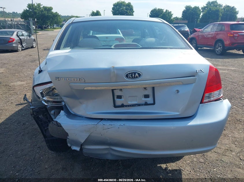 2008 Kia Spectra VIN KNAFE122485560387 IAAI salvage auction — REAR END, Salvage (Pennsylvania), sold $350 on 2026-07-24 (photo 6)