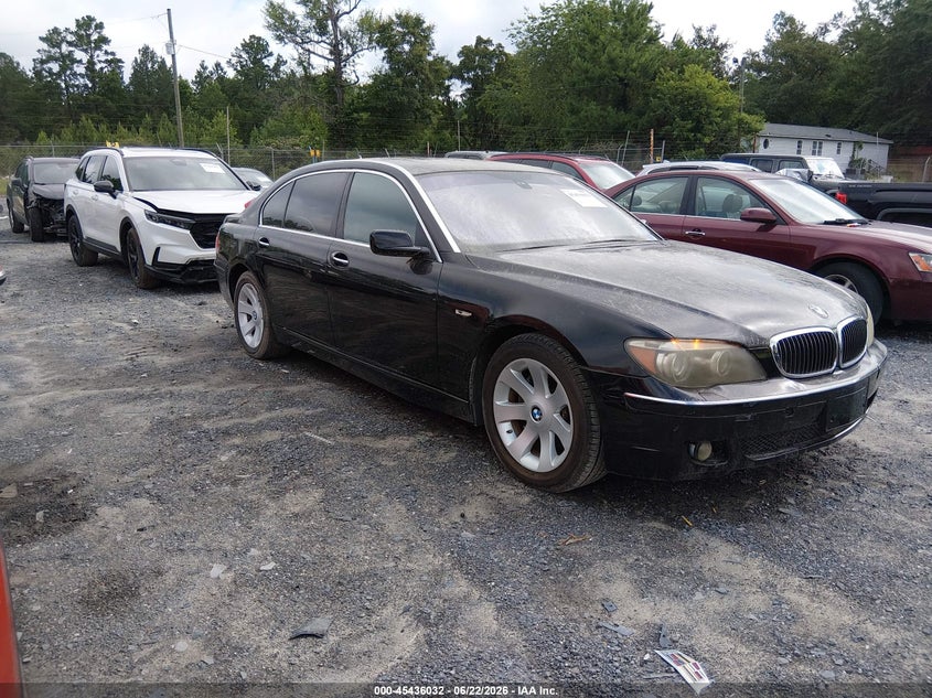 2008 BMW 7 series VIN WBAHN83598DT79110 IAAI salvage auction — LEFT FRONT, Clear (South Carolina), sold $375 on 2026-07-28 (photo 1)