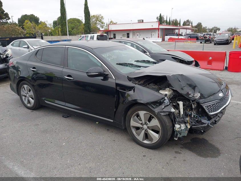 2014 Kia Optima VIN KNAGN4ADXE5070394 IAAI salvage auction — FRONT END, Salvage Title, sold $25 on 2026-07-23 (photo 1)