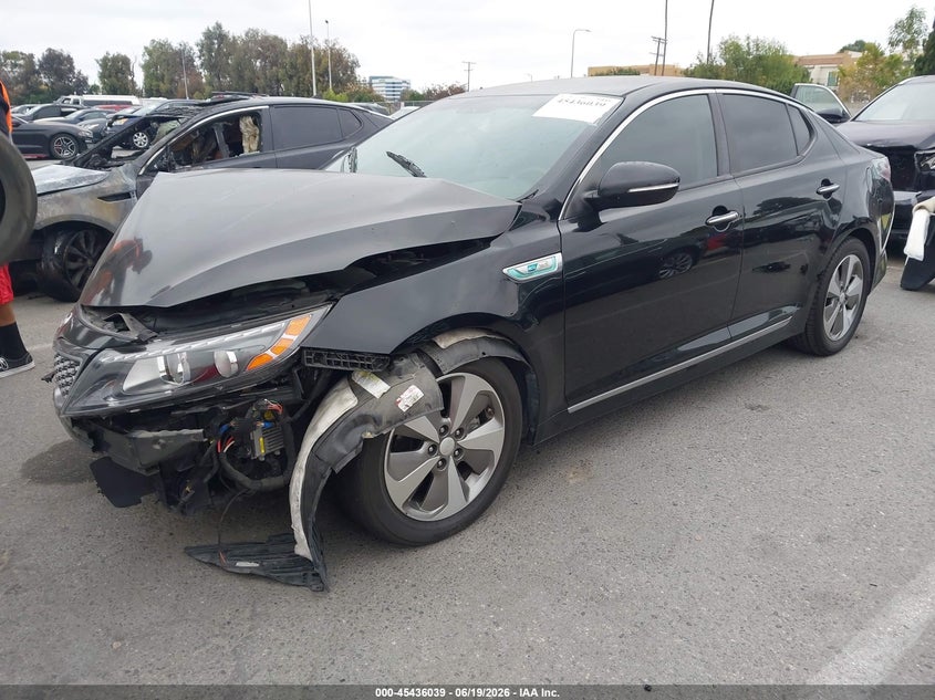 2014 Kia Optima VIN KNAGN4ADXE5070394 IAAI salvage auction — FRONT END, Salvage Title, sold $25 on 2026-07-23 (photo 2)