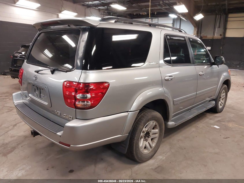 2002 Toyota Sequoia VIN 5TDBT48A82S057793 IAAI salvage auction — SIDE, Mv-907A (New York), sold $1,100 on 2026-07-09 (photo 4)