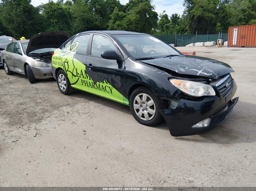 2008 Hyundai Elantra VIN KMHDU46DX8U488381 IAAI salvage auction — NORMAL WEAR, Clear (Virginia), sold $425 on 2026-07-23 (photo 1)