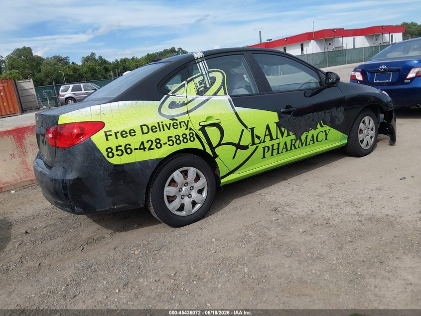 2008 Hyundai Elantra VIN KMHDU46DX8U488381 IAAI salvage auction — NORMAL WEAR, Clear (Virginia), sold $425 on 2026-07-23 (photo 4)