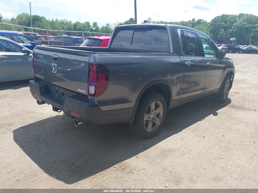 2021 Honda Ridgeline VIN 5FPYK3F79MB026453 IAAI salvage auction — LEFT SIDE, Salvage (Rhode Island), sold $11,950 on 2026-08-18 (photo 4)