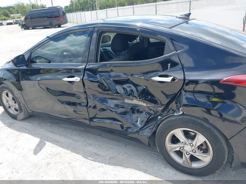 2015 Hyundai Elantra VIN KMHDH4AE2FU354577 IAAI salvage auction — REAR END, Rebuildable (Florida), sold $675 on 2026-07-07 (photo 6)