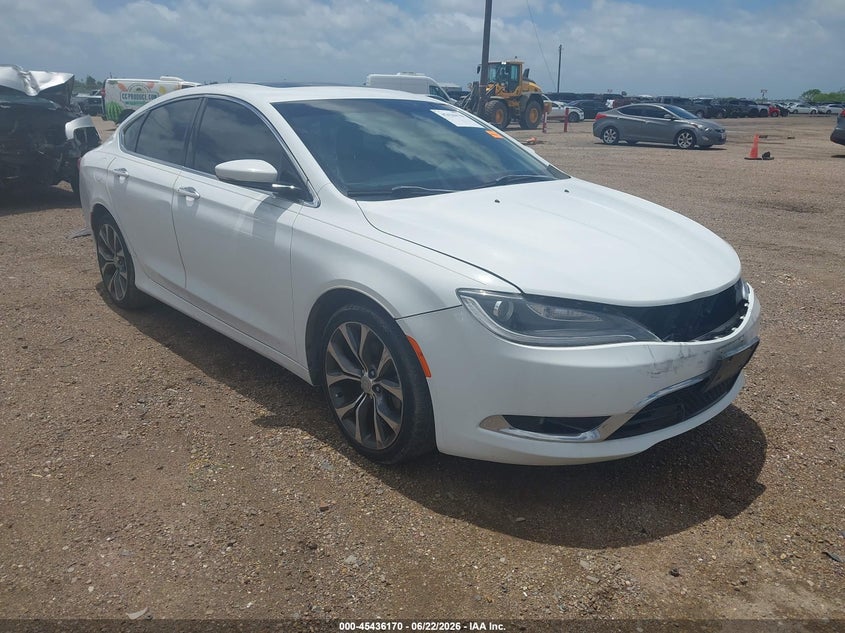 2015 Chrysler 200 VIN 1C3CCCCB9FN509393 IAAI salvage auction — FRONT END, Original (Texas), sold $850 on 2026-07-25 (photo 1)