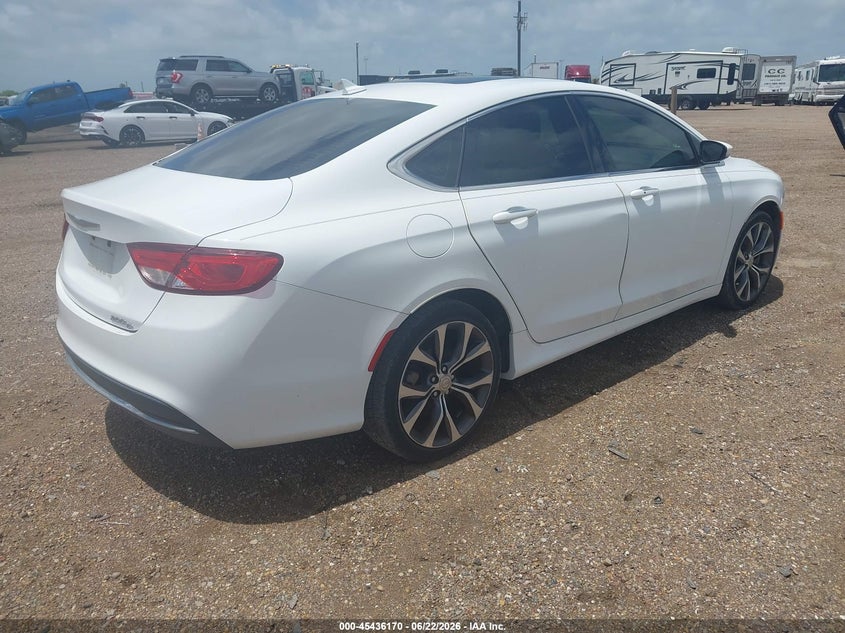 2015 Chrysler 200 VIN 1C3CCCCB9FN509393 IAAI salvage auction — FRONT END, Original (Texas), sold $850 on 2026-07-25 (photo 4)