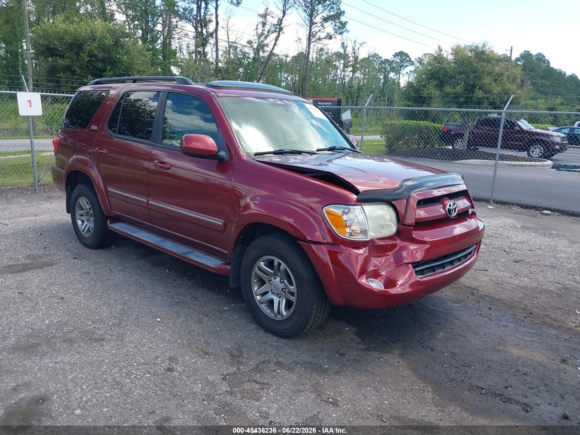 2007 Toyota Sequoia VIN 5TDZT34A67S297253 IAAI salvage auction — FRONT END, Rebuildable (Florida), sold $1,800 on 2026-07-18 (photo 1)
