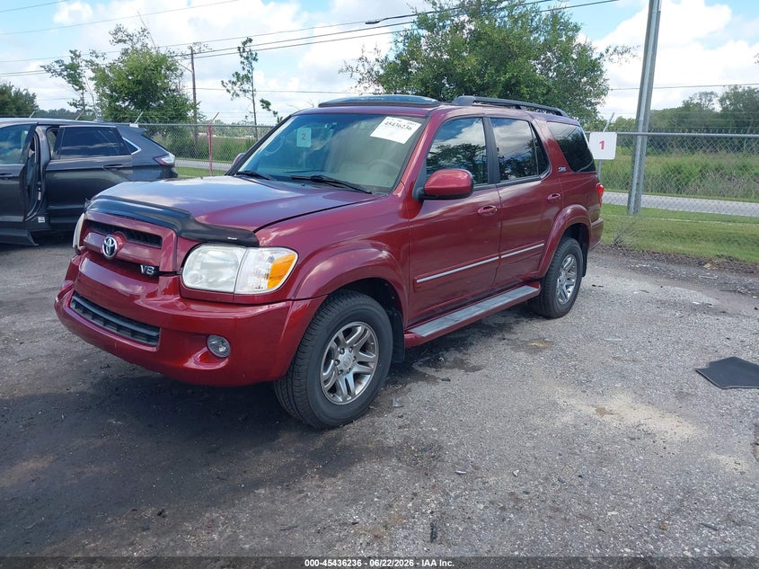 2007 Toyota Sequoia VIN 5TDZT34A67S297253 IAAI salvage auction — FRONT END, Rebuildable (Florida), sold $1,800 on 2026-07-18 (photo 2)