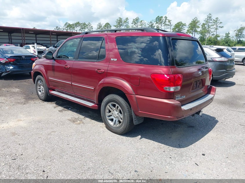 2007 Toyota Sequoia VIN 5TDZT34A67S297253 IAAI salvage auction — FRONT END, Rebuildable (Florida), sold $1,800 on 2026-07-18 (photo 3)