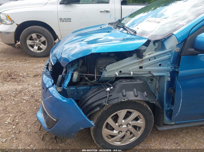 2017 Mitsubishi Mirage VIN ML32A4HJXHH016801 IAAI salvage auction — LEFT SIDE, Junk Bill Of Sale Mv2459 (Wisconsin), sold $425 on 2026-07-22 (photo 6)