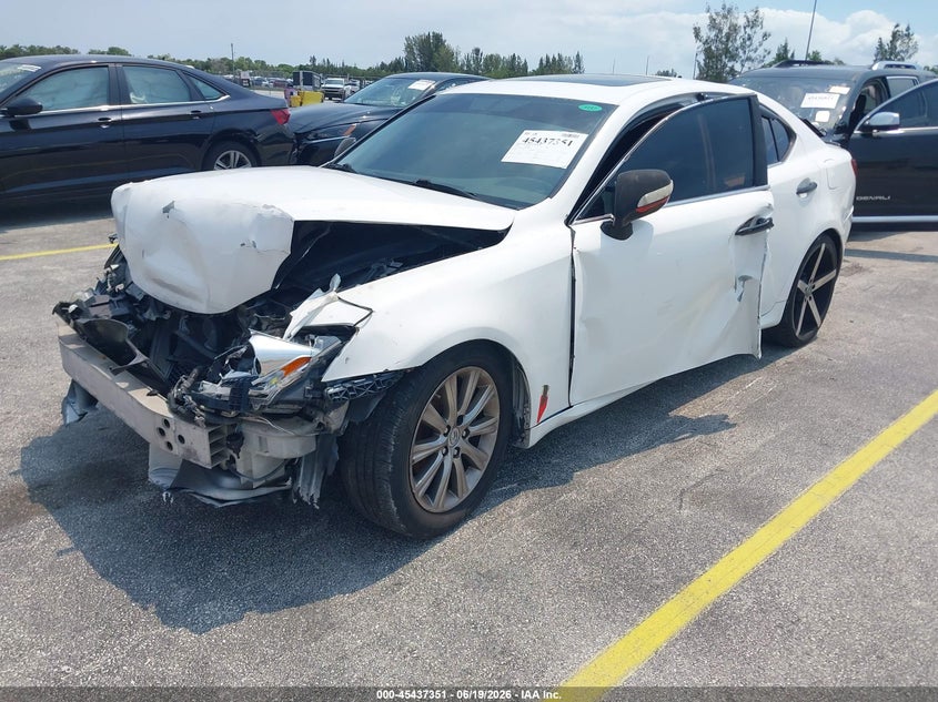 2010 Lexus Is 250 VIN JTHBF5C25A5110689 IAAI salvage auction — FRONT END, Clear (Florida), sold $375 on 2026-07-15 (photo 2)