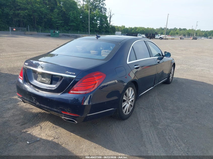 2015 Mercedes-benz S-klasse VIN WDDUG8FB6FA165564 IAAI salvage auction — LEFT REAR, Salvage - 75% Or Less (Maryland), sold $14,750 on 2026-07-08 (photo 4)