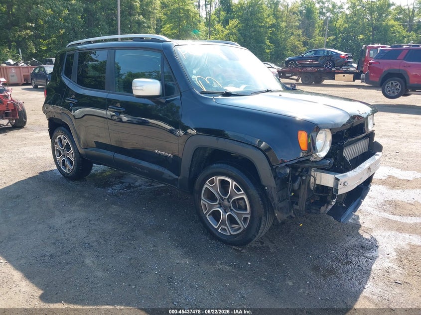 2016 Jeep Renegade VIN ZACCJBDTXGPD41971 IAAI salvage auction — FRONT END, Salvage - Greater Than 75% (Maryland), sold $1,350 on 2026-07-15 (photo 1)