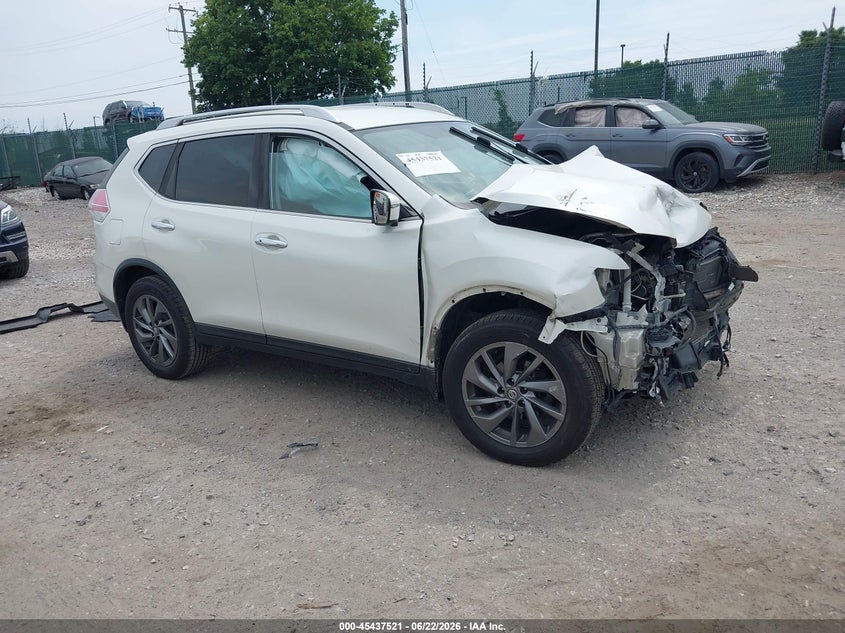 2016 Nissan Rogue VIN KNMAT2MV9GP701246 IAAI salvage auction — FRONT END, Salvage (Pennsylvania), sold $775 on 2026-07-31 (photo 1)