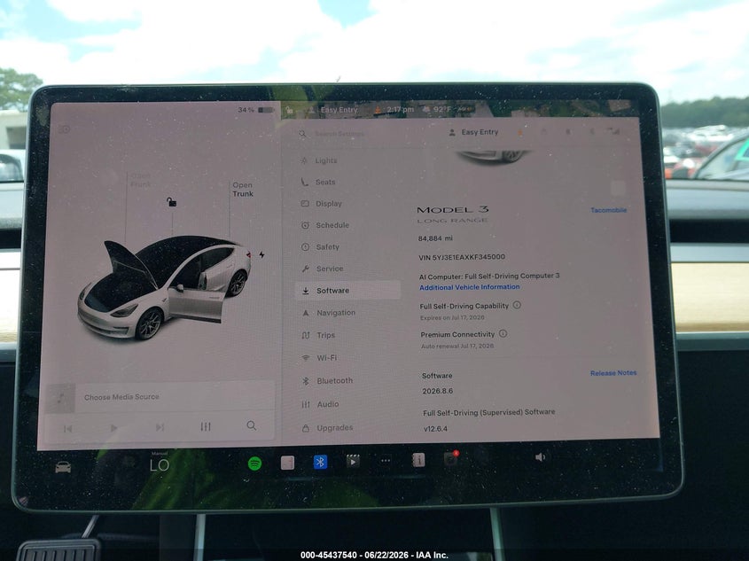 2019 Tesla Model 3 VIN 5YJ3E1EAXKF345000 IAAI salvage auction — REAR END, Salvage (Idaho), sold $6,600 on 2026-08-02 (photo 7)