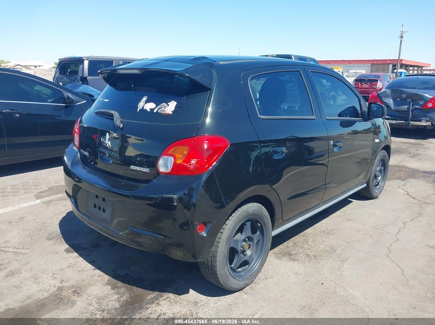 2014 Mitsubishi Mirage VIN ML32A4HJ2EH005254 IAAI salvage auction — LEFT FRONT, Salvage (Arizona), sold $1,000 on 2026-07-28 (photo 4)