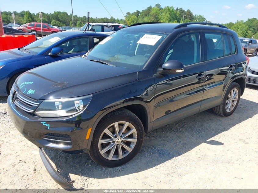 2017 Volkswagen Tiguan VIN WVGBV7AX3HK050708 IAAI salvage auction — REAR END, Salvage (North Carolina), sold $2,250 on 2026-07-27 (photo 2)
