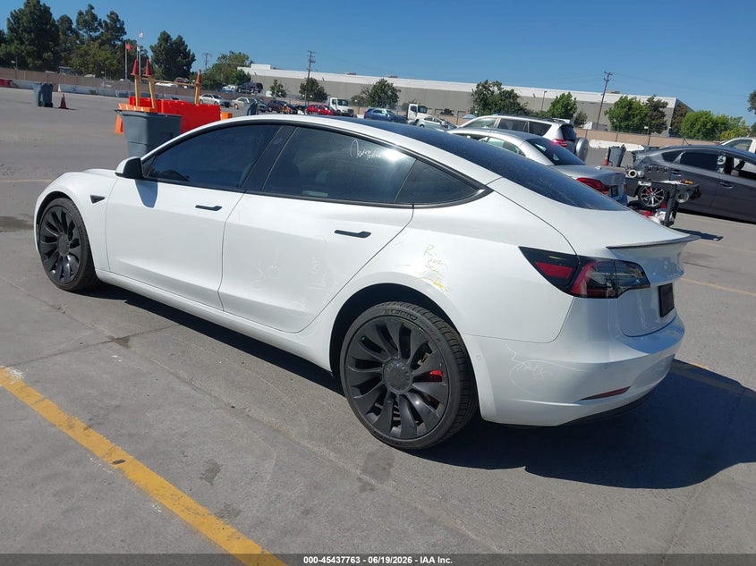 2022 Tesla Model 3 VIN 5YJ3E1EC3NF344146 IAAI salvage auction — RIGHT FRONT, Salvage (California), sold $6,700 on 2026-07-29 (photo 3)