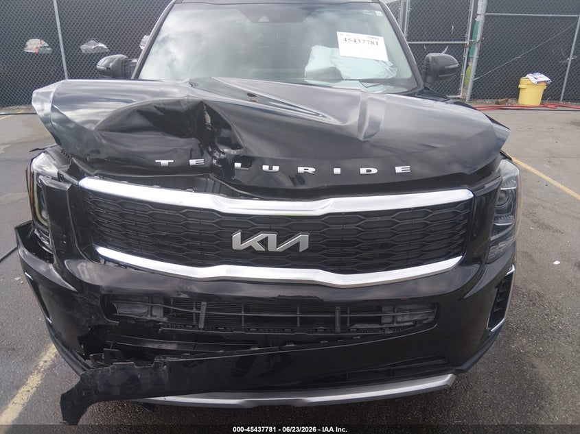 2022 Kia Telluride VIN 5XYP64HC0NG285559 IAAI salvage auction — FRONT END, Salvage Title, sold $6,050 on 2026-09-09 (photo 6)