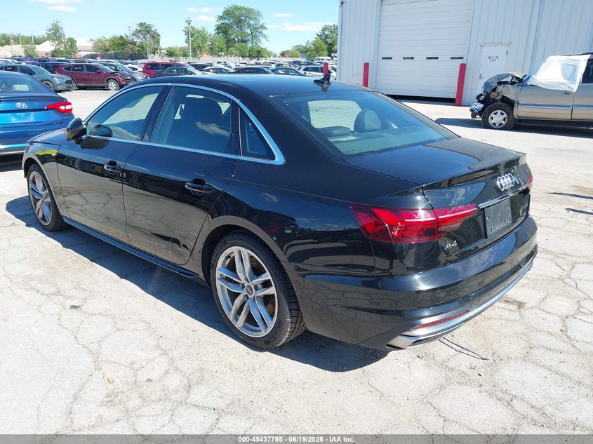 2023 Audi A4 VIN WAUEAAF44PN017106 IAAI salvage auction — FRONT END, Wait Title, sold $9,775 on 2026-09-11 (photo 3)