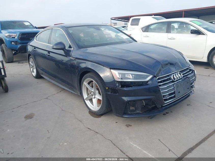 2018 Audi A5 VIN WAUENCF5XJA010085 IAAI salvage auction — NORMAL WEAR, Original (Texas), sold $6,050 on 2026-07-14 (photo 1)