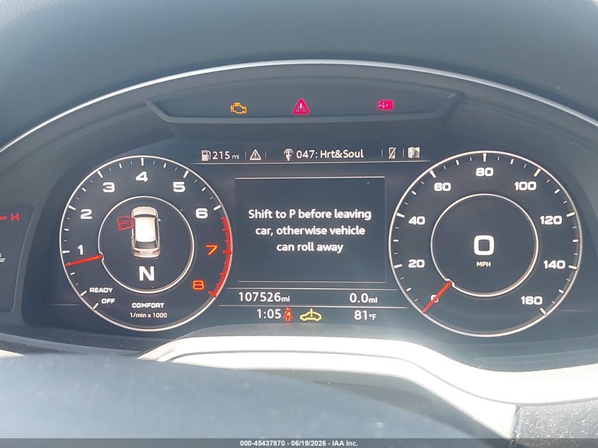2017 Audi Q7 VIN WA1LAAF78HD022444 IAAI salvage auction — NORMAL WEAR, Clear (Colorado), sold $4,550 on 2026-07-07 (photo 7)