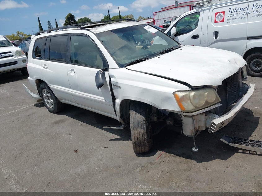 2001 Toyota Highlander VIN JTEGF21A310022684 IAAI salvage auction — NORMAL WEAR, Salvage (California), sold $525 on 2026-07-09 (photo 1)