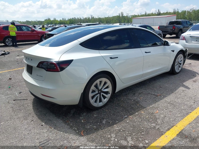 2022 Tesla Model 3 VIN 5YJ3E1EB8NF255177 IAAI salvage auction — FRONT END, Salvage Title, sold $8,700 on 2026-07-23 (photo 4)