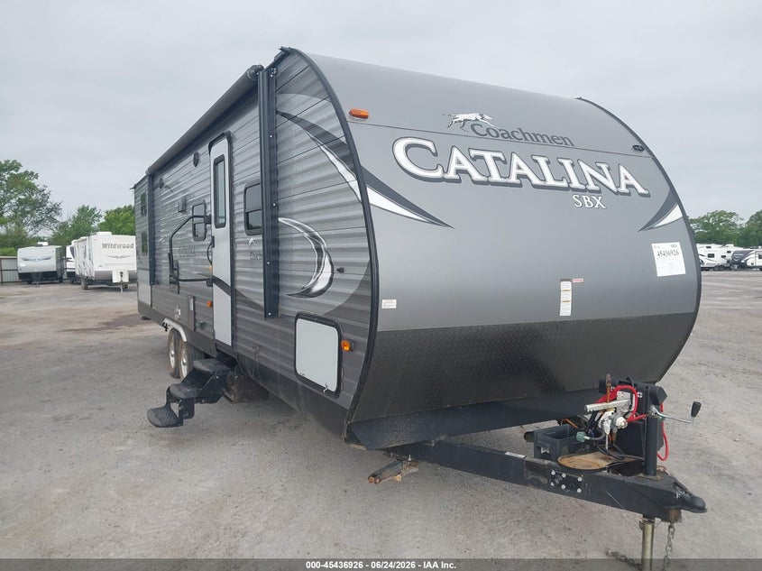 2017 Coachmen Catalina VIN 5ZT2CAUB5HA026616 IAAI salvage auction — HAIL, Clear (Arkansas), sold $3,050 on 2026-07-29 (photo 1)