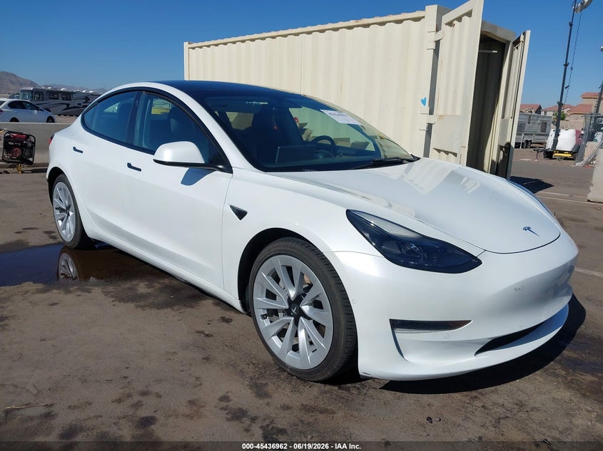 2022 Tesla Model 3 VIN 5YJ3E1EB4NF187024 IAAI salvage auction — REAR END, Salvage (Arizona), sold $10,600 on 2026-07-14 (photo 1)