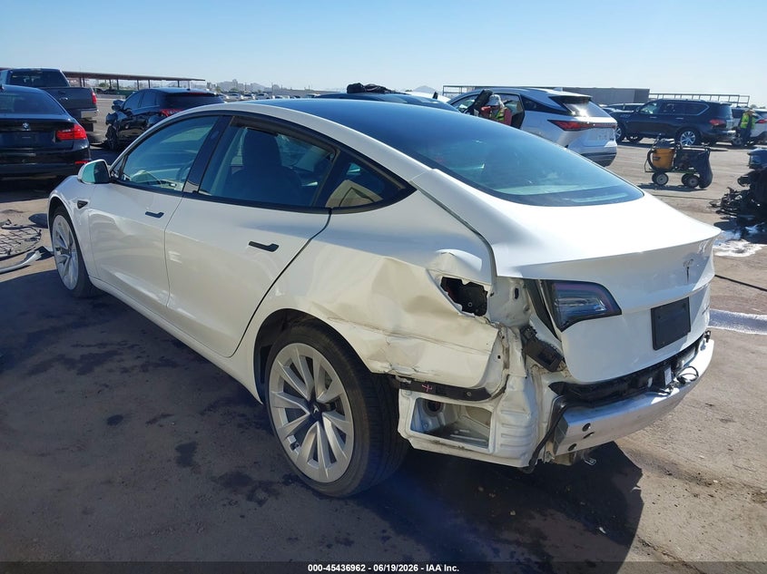 2022 Tesla Model 3 VIN 5YJ3E1EB4NF187024 IAAI salvage auction — REAR END, Salvage (Arizona), sold $10,600 on 2026-07-14 (photo 3)