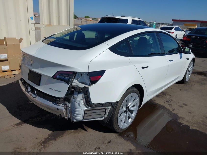 2022 Tesla Model 3 VIN 5YJ3E1EB4NF187024 IAAI salvage auction — REAR END, Salvage (Arizona), sold $10,600 on 2026-07-14 (photo 4)