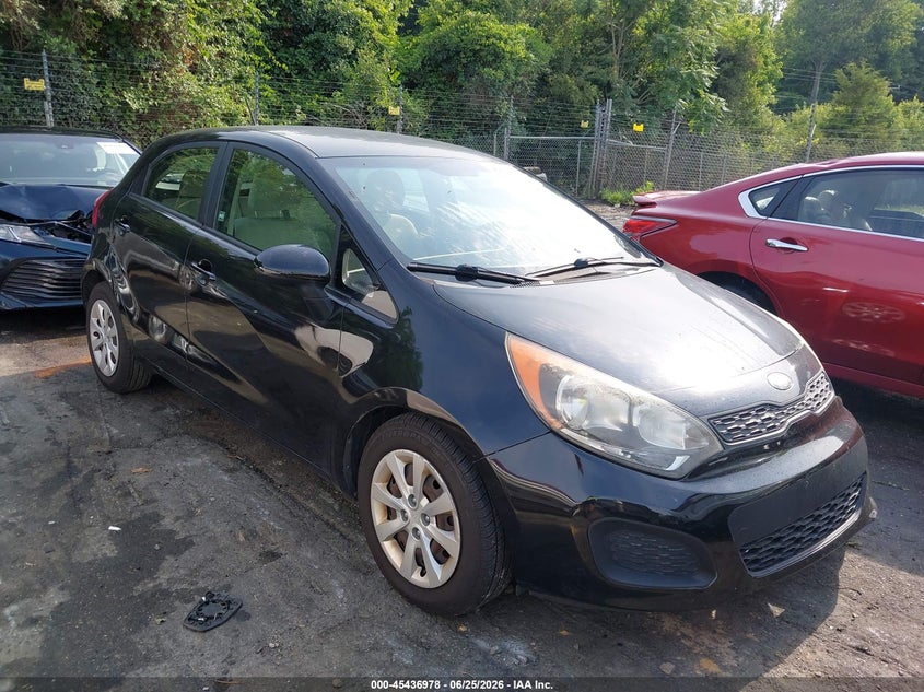 2013 Kia Rio VIN KNADM5A36D6209979 IAAI salvage auction — LEFT FRONT, Salvage (North Carolina), sold $975 on 2026-09-03 (photo 1)