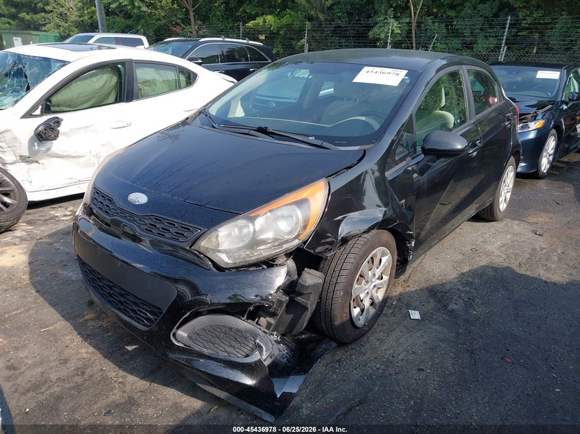 2013 Kia Rio VIN KNADM5A36D6209979 IAAI salvage auction — LEFT FRONT, Salvage (North Carolina), sold $975 on 2026-09-03 (photo 2)